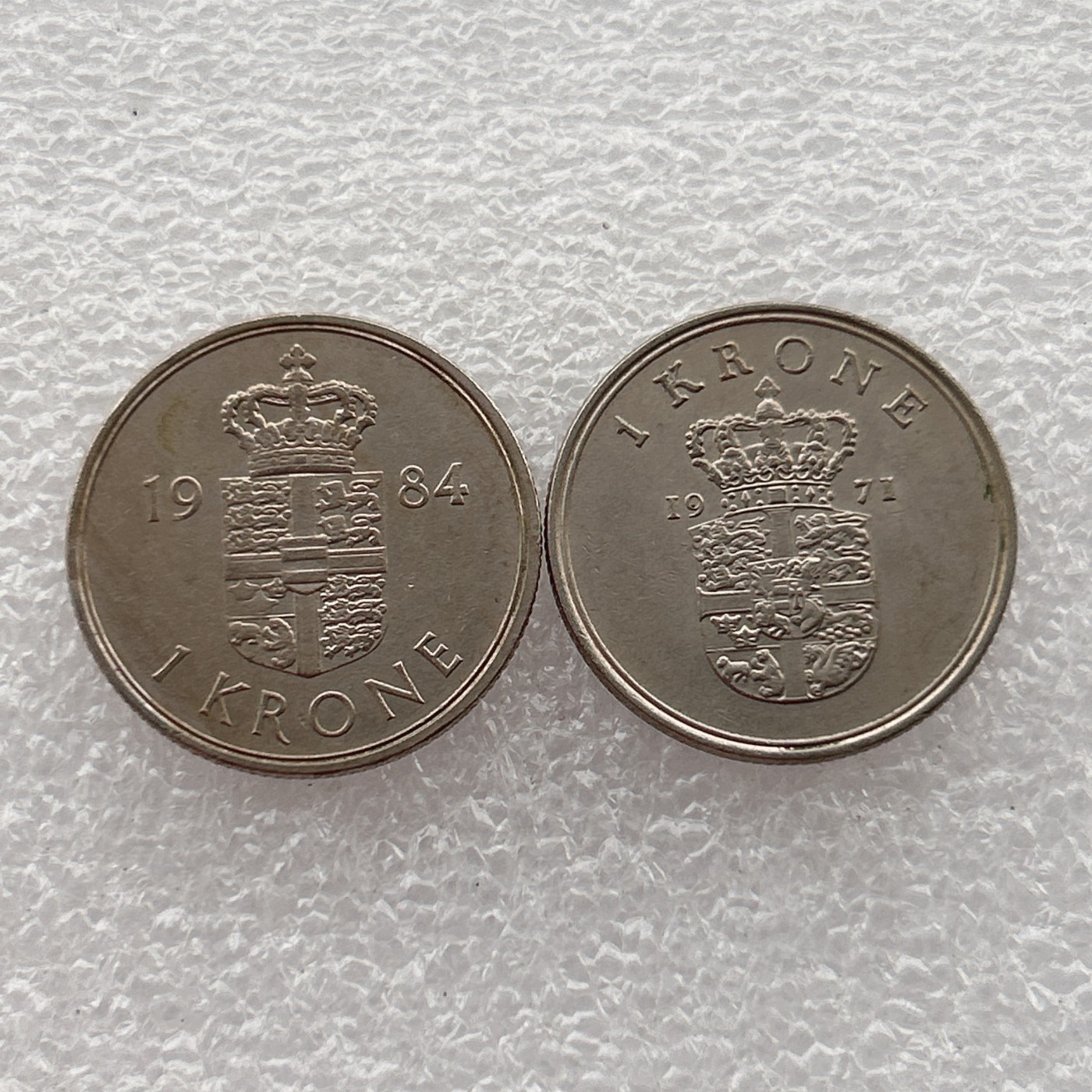 全场一元起拍 世界钱币散币场 第21期 丹麦1克朗 两个头像版