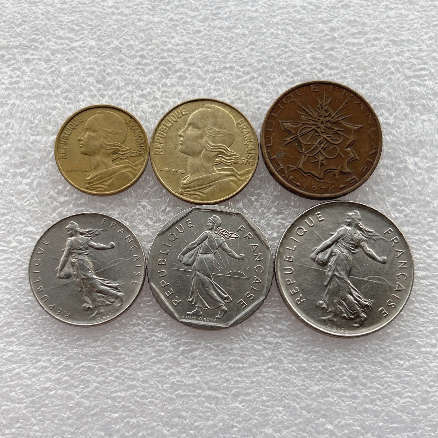 全场一元起拍 世界钱币散币场 第21期 法国硬币6枚