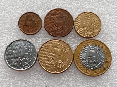 全场一元起拍 世界钱币散币场 第21期 - 巴西硬币6枚套