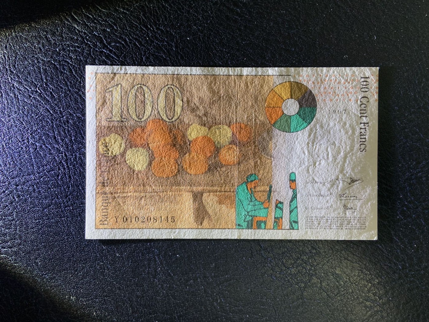 收藏联盟Quantum Auction 第286期拍卖  法国1997年100法郎 品相UNC- 画家塞尚