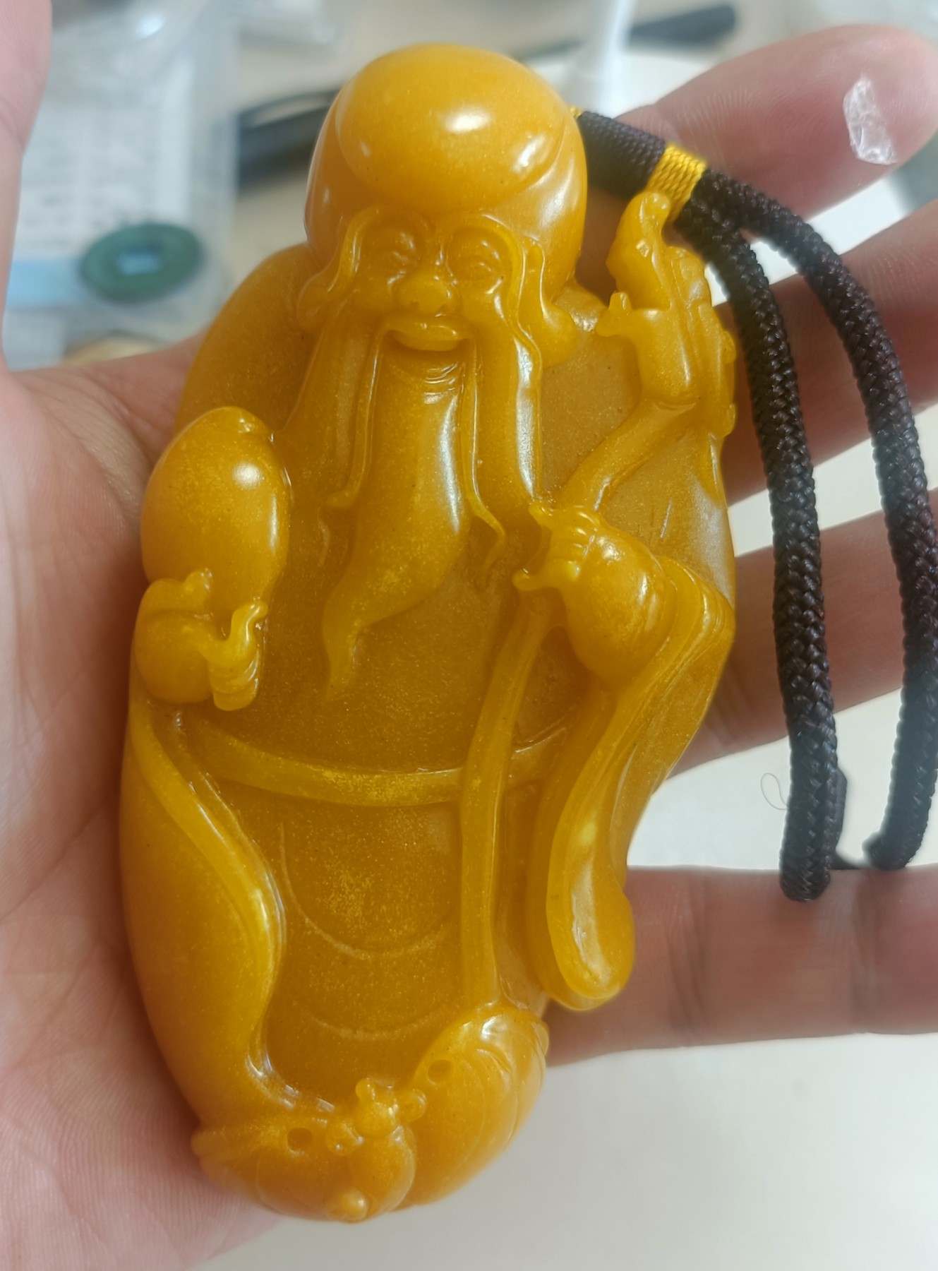 玉器小件杂项 寿星，寿山石把件