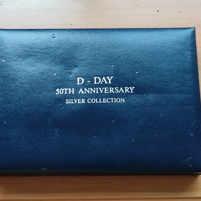 道一币馆币章第十一场 - 原盒证 1994年英美法三国诺曼底登录50周年纪念银币三枚套装