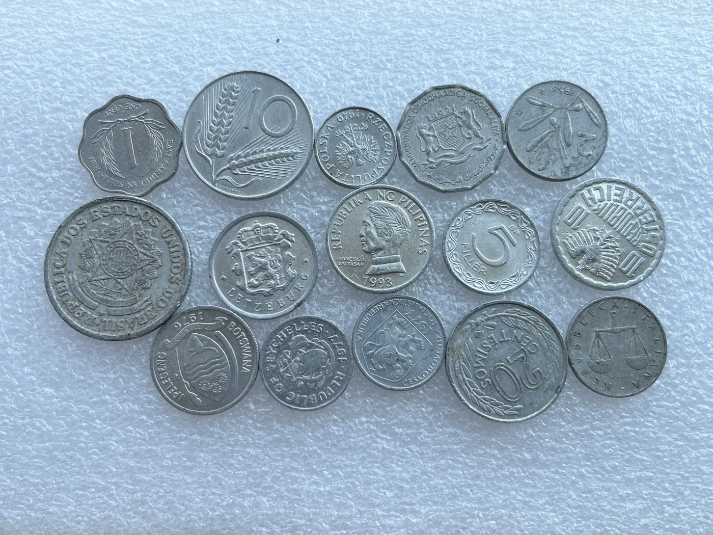 全场一元起拍 世界钱币散币场 第21期 一堆铝币15枚