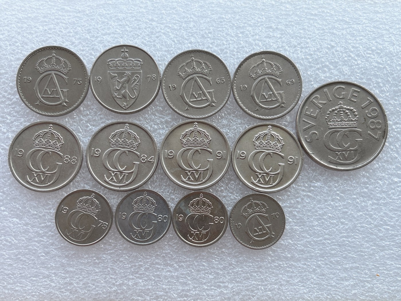 全场一元起拍 世界钱币散币场 第21期 瑞典 不同版