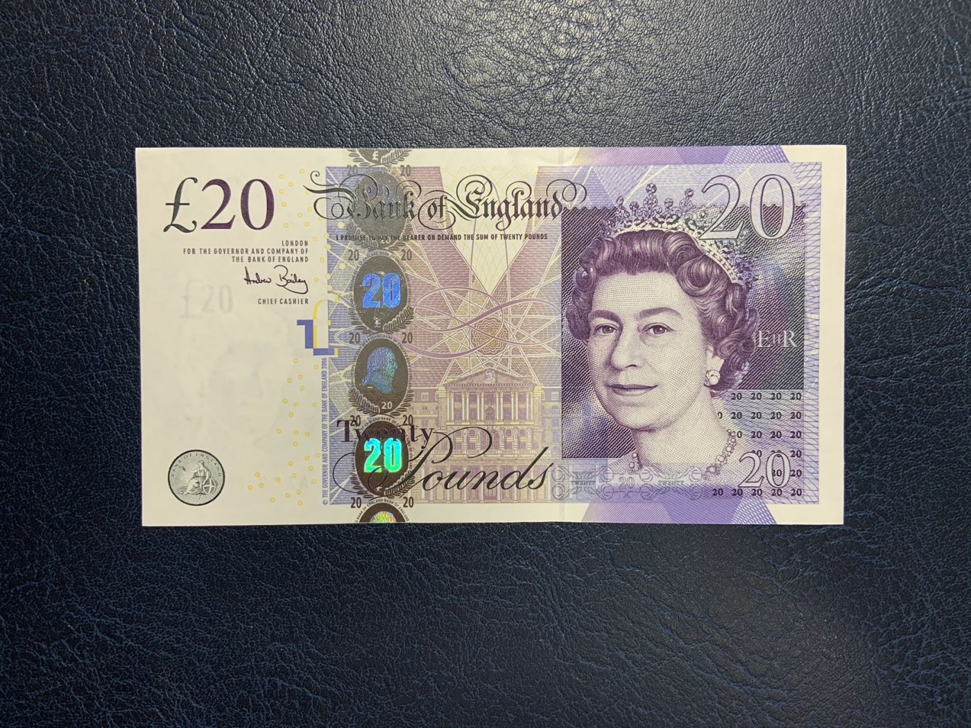 收藏联盟Quantum Auction 第286期拍卖  英国2006年20镑 品相UNC AA冠 号码无4 边微翘 经济学家 亚当.斯密