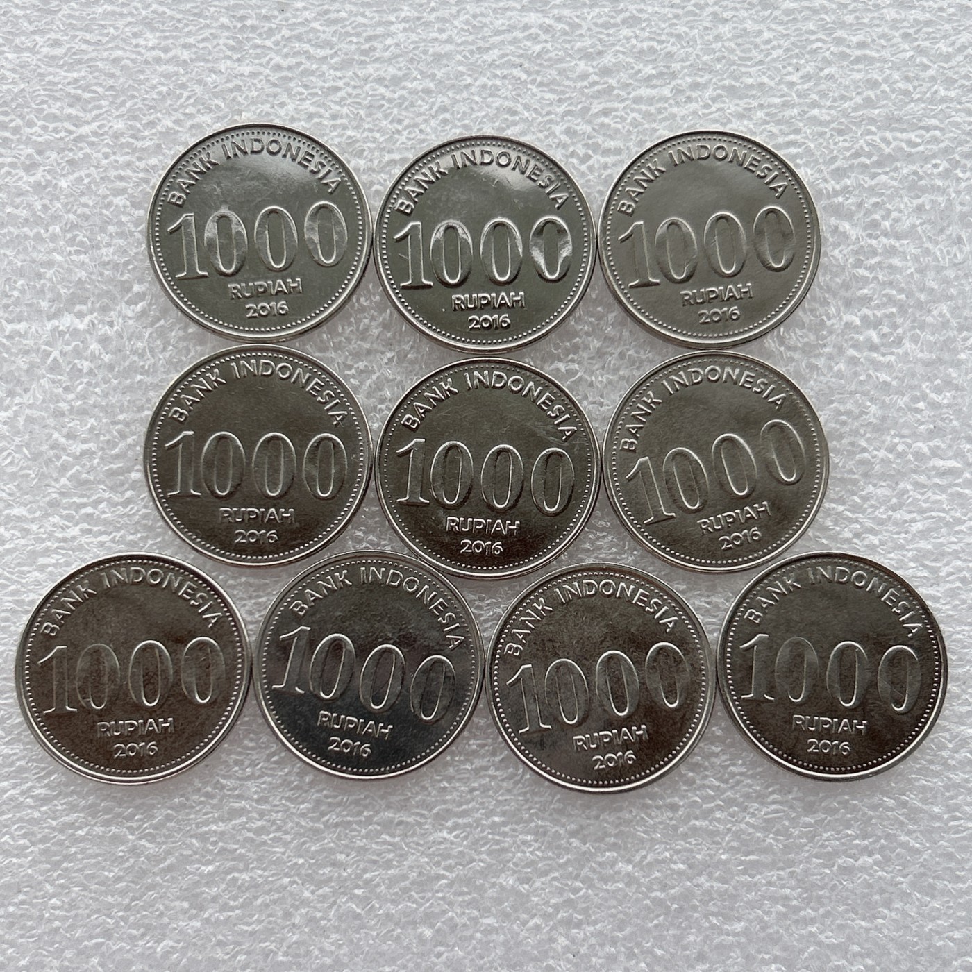 全场一元起拍 世界钱币散币场 第21期 印度尼西亚2016年1000卢比 10枚