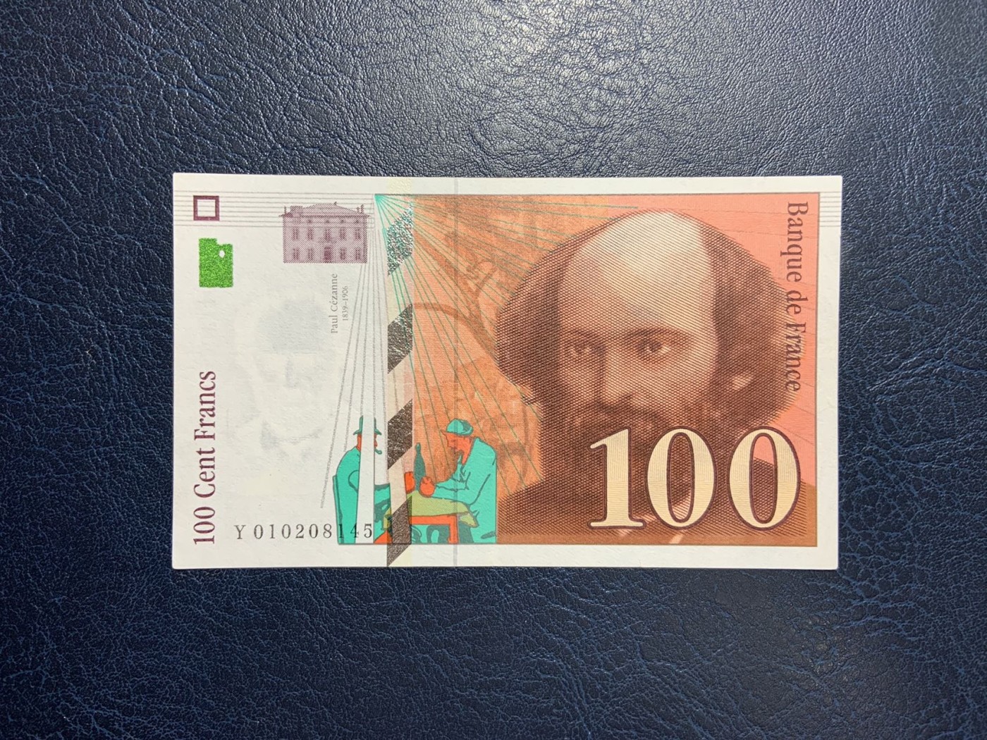 收藏联盟Quantum Auction 第286期拍卖  法国1997年100法郎 品相UNC- 画家塞尚