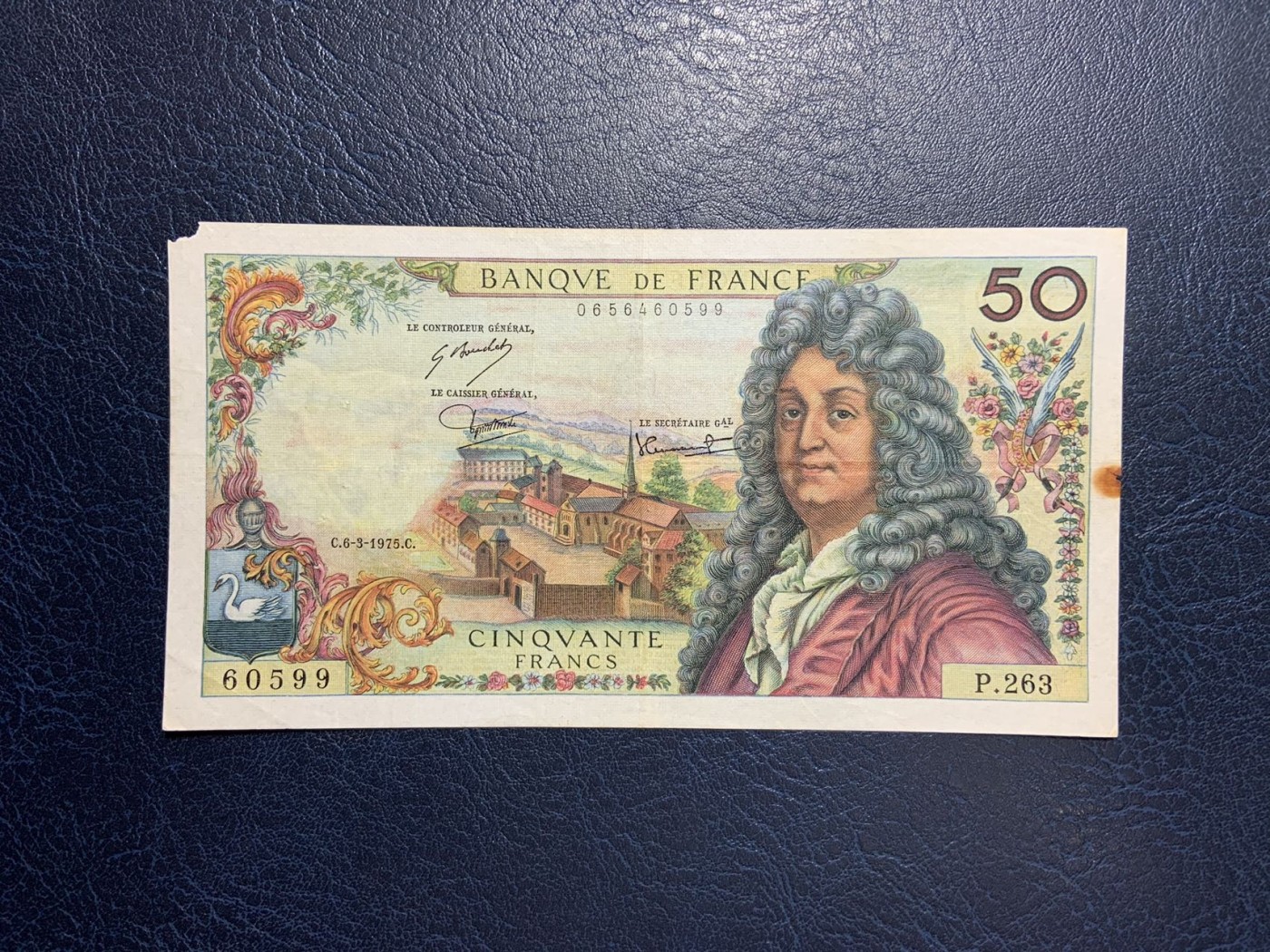 收藏联盟Quantum Auction 第286期拍卖  法国1975年50法郎 品相如图 拉辛
