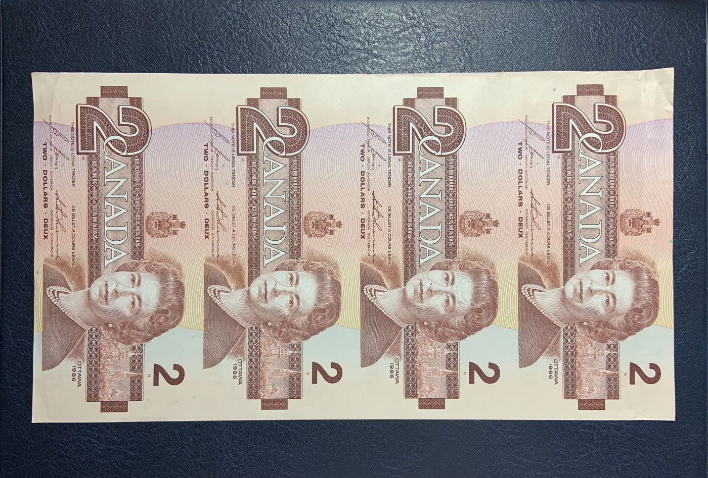 收藏联盟Quantum Auction 第286期拍卖  加拿大1986年2元四连体 品相如图