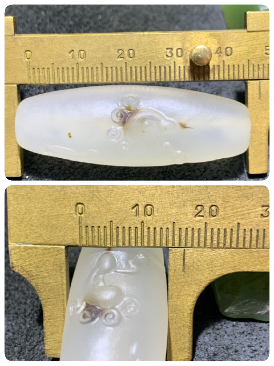精美高玉化海洋玉髓手工雕刻平步青云大桶珠一个！寓意：平步青云，