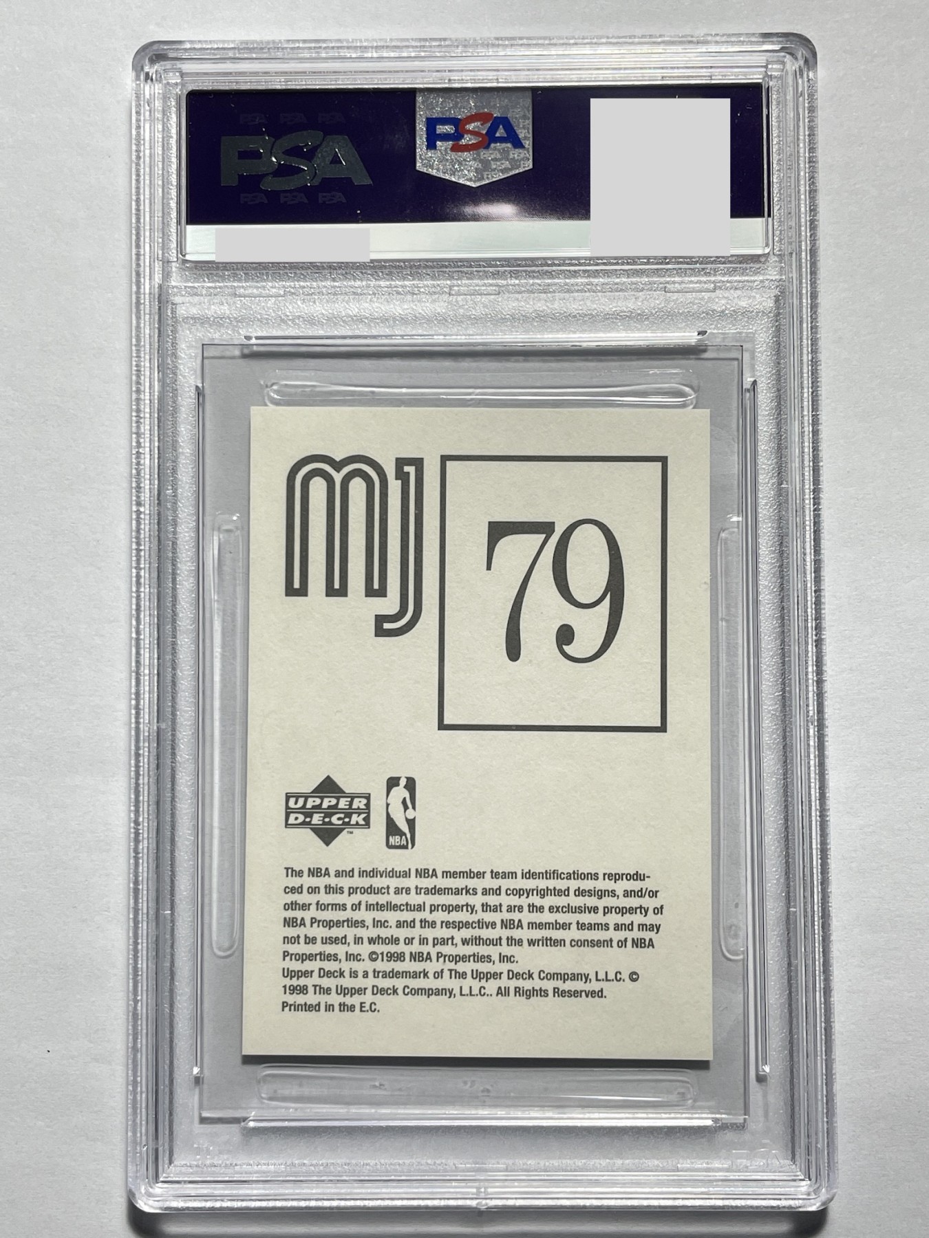 【德藏】卡牌拍卖第3期 -{ 游戏王，球星卡 }专场 全场包邮 1998 UpperDeck 公牛队 迈克尔-乔丹(Michael Jordan) #79 PSA 9