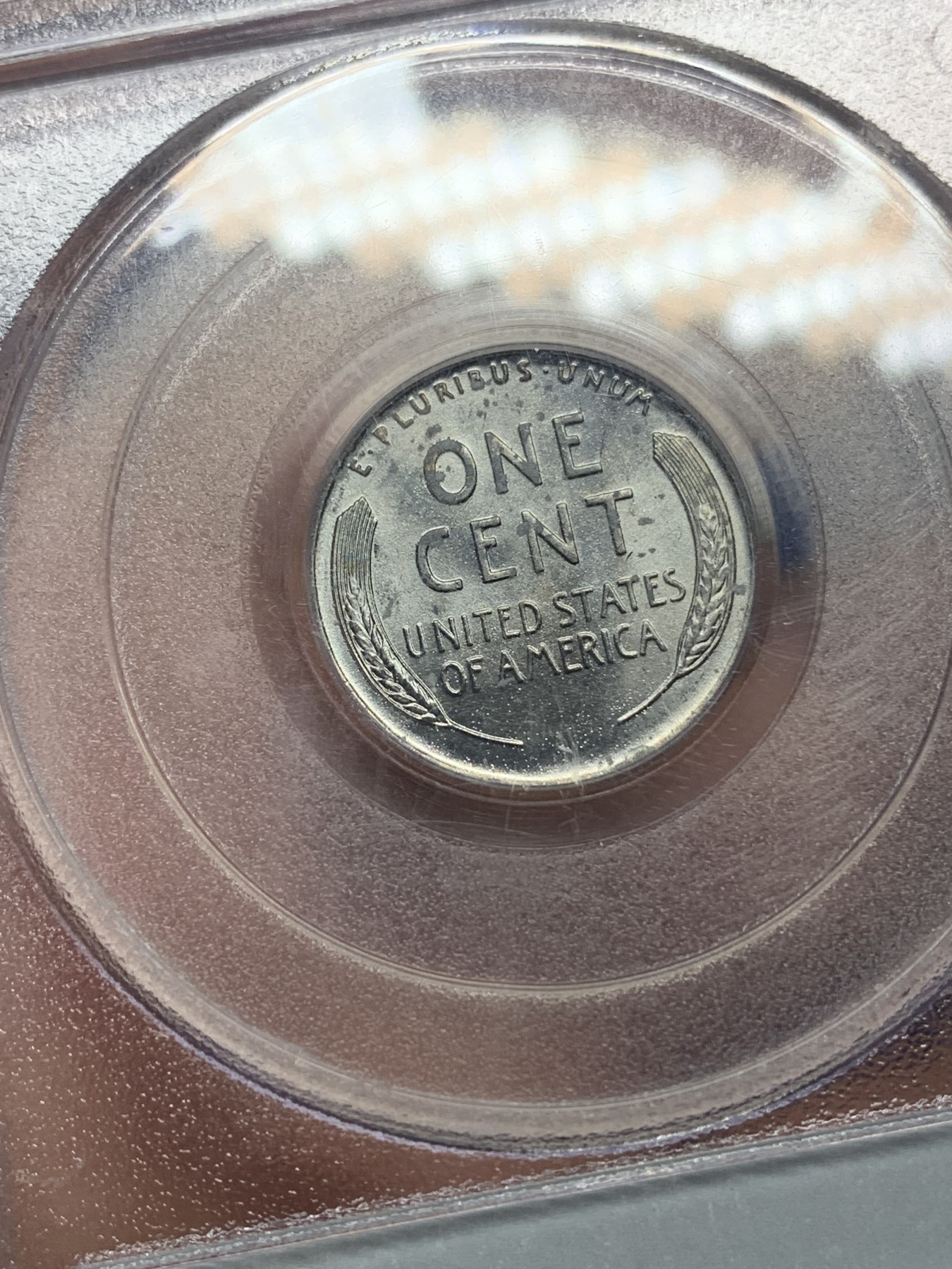 《竞宝斋》第194场-周日，周一 2场 (全场包邮) PCGS MS64 美国林肯铁币一美分  仅发行过一年  1943年d