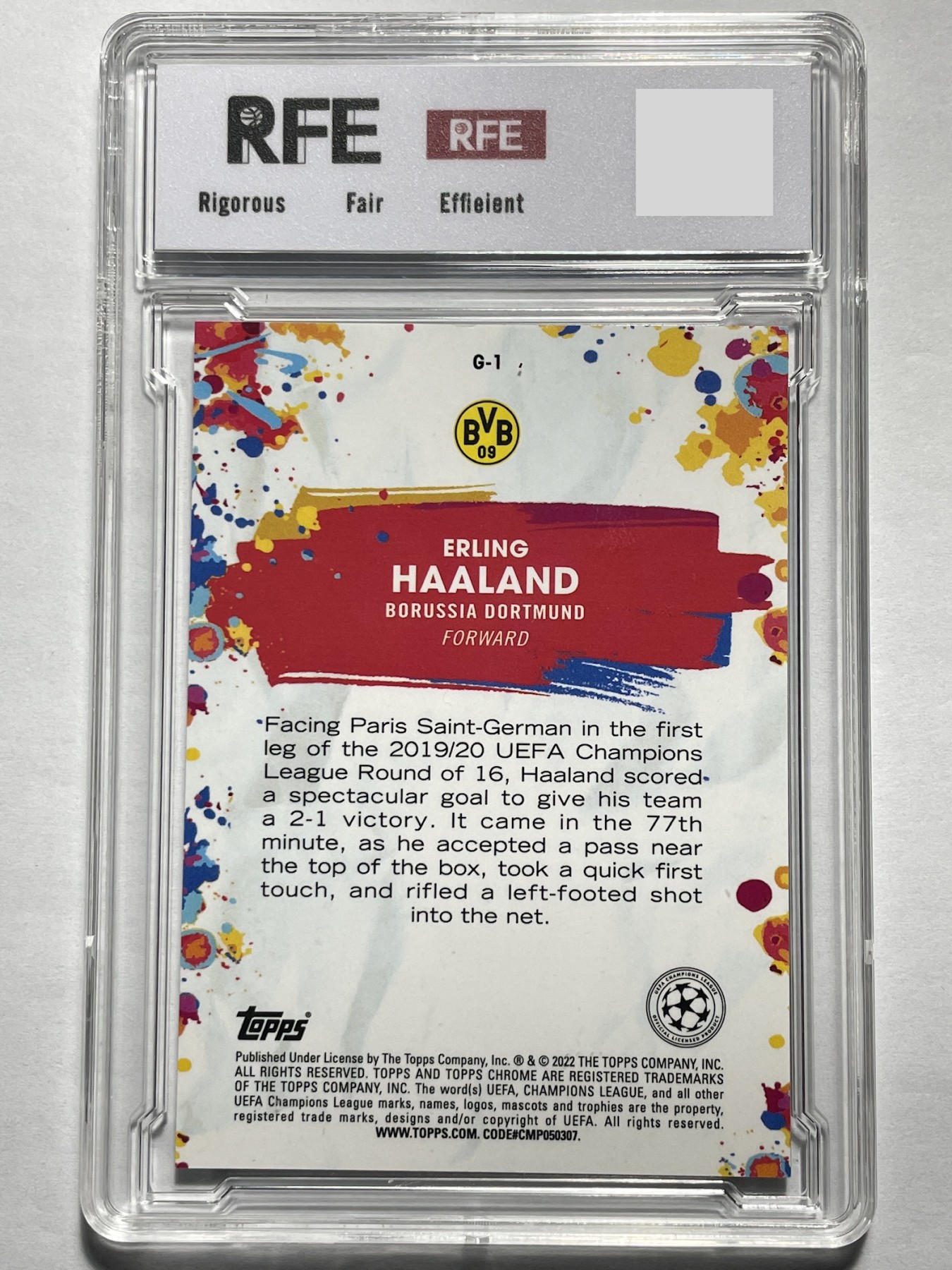 【德藏】卡牌拍卖第3期 -{ 游戏王，球星卡 }专场 全场包邮 2021-22 Topps Chrome Erling Haaland 哈兰德 折射 多特蒙德 RFE 9