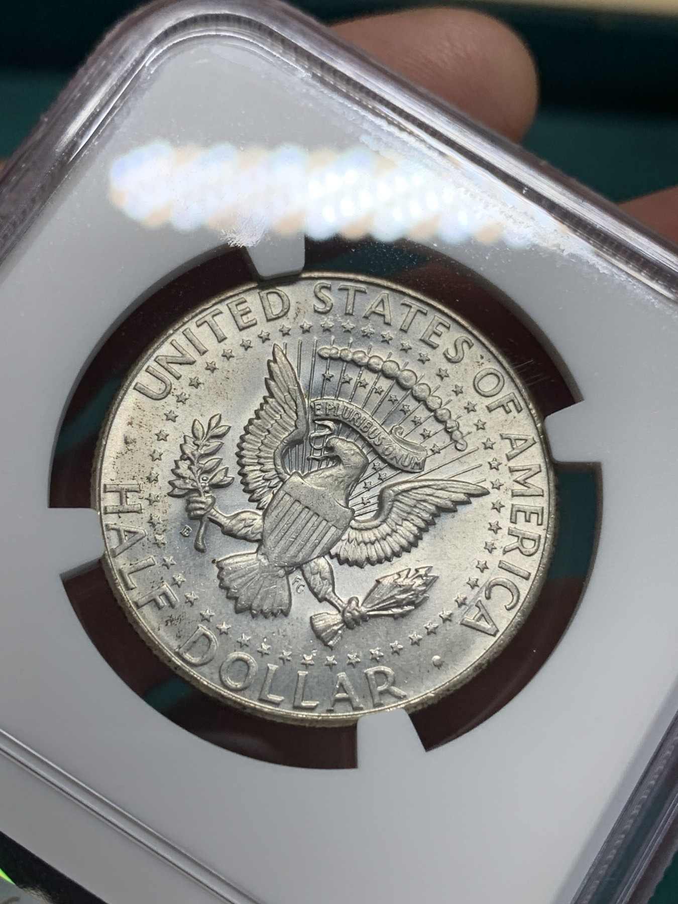 《竞宝斋》第194场-周日，周一 2场 (全场包邮) NGC-MS64 美国1964肯尼迪900高银版半美元银币