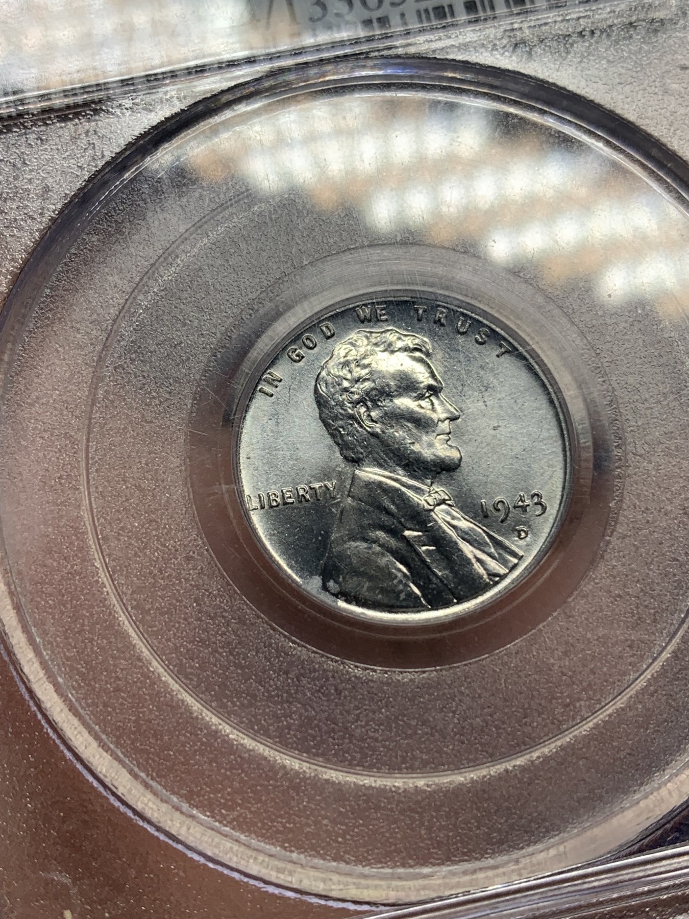 《竞宝斋》第194场-周日，周一 2场 (全场包邮) PCGS MS64 美国林肯铁币一美分  仅发行过一年  1943年d