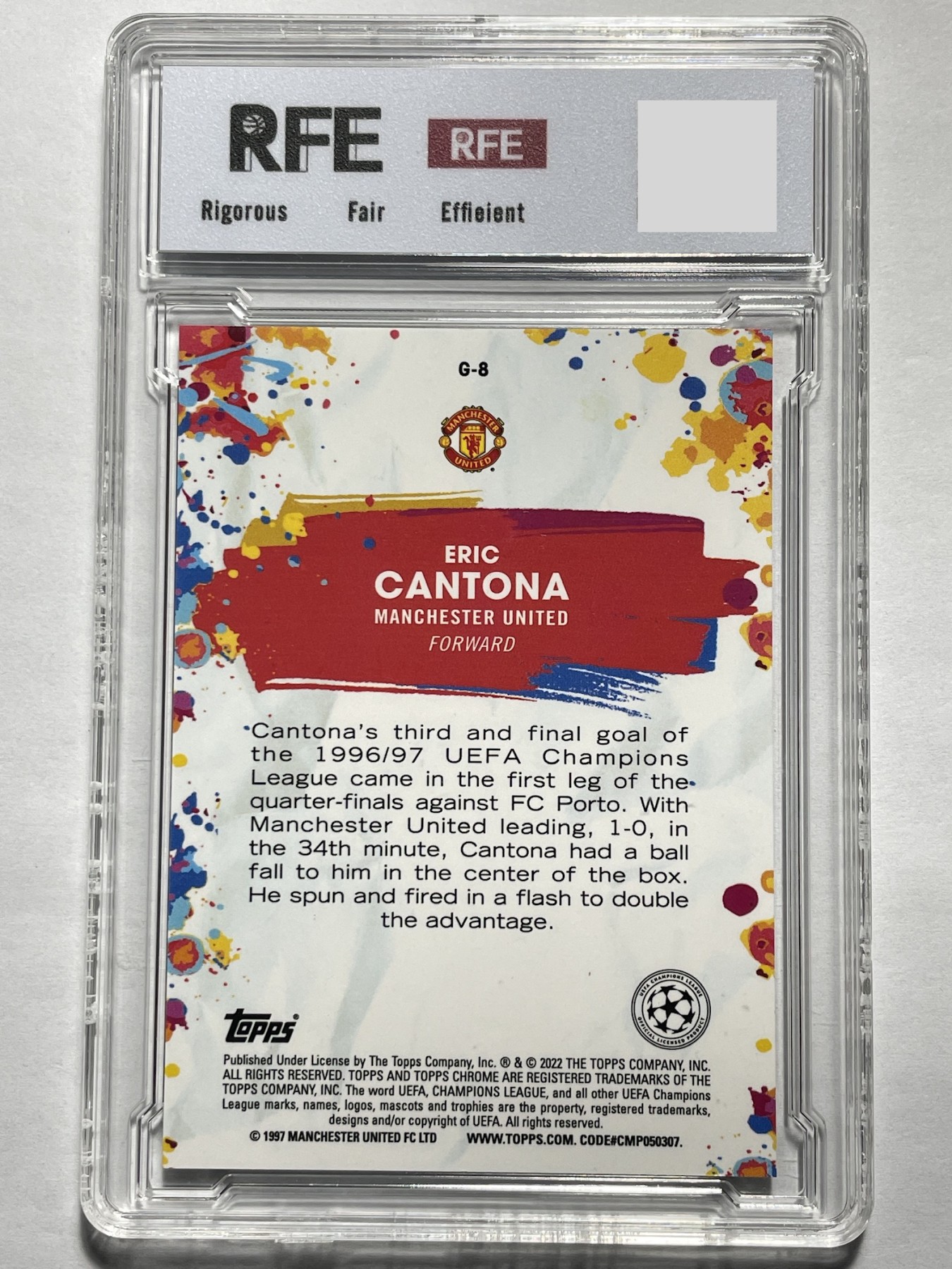 【德藏】卡牌拍卖第3期 -{ 游戏王，球星卡 }专场 全场包邮 2021-22 Topps Chrome Eric Cantona 坎通 折射 纳曼联 RFE 9