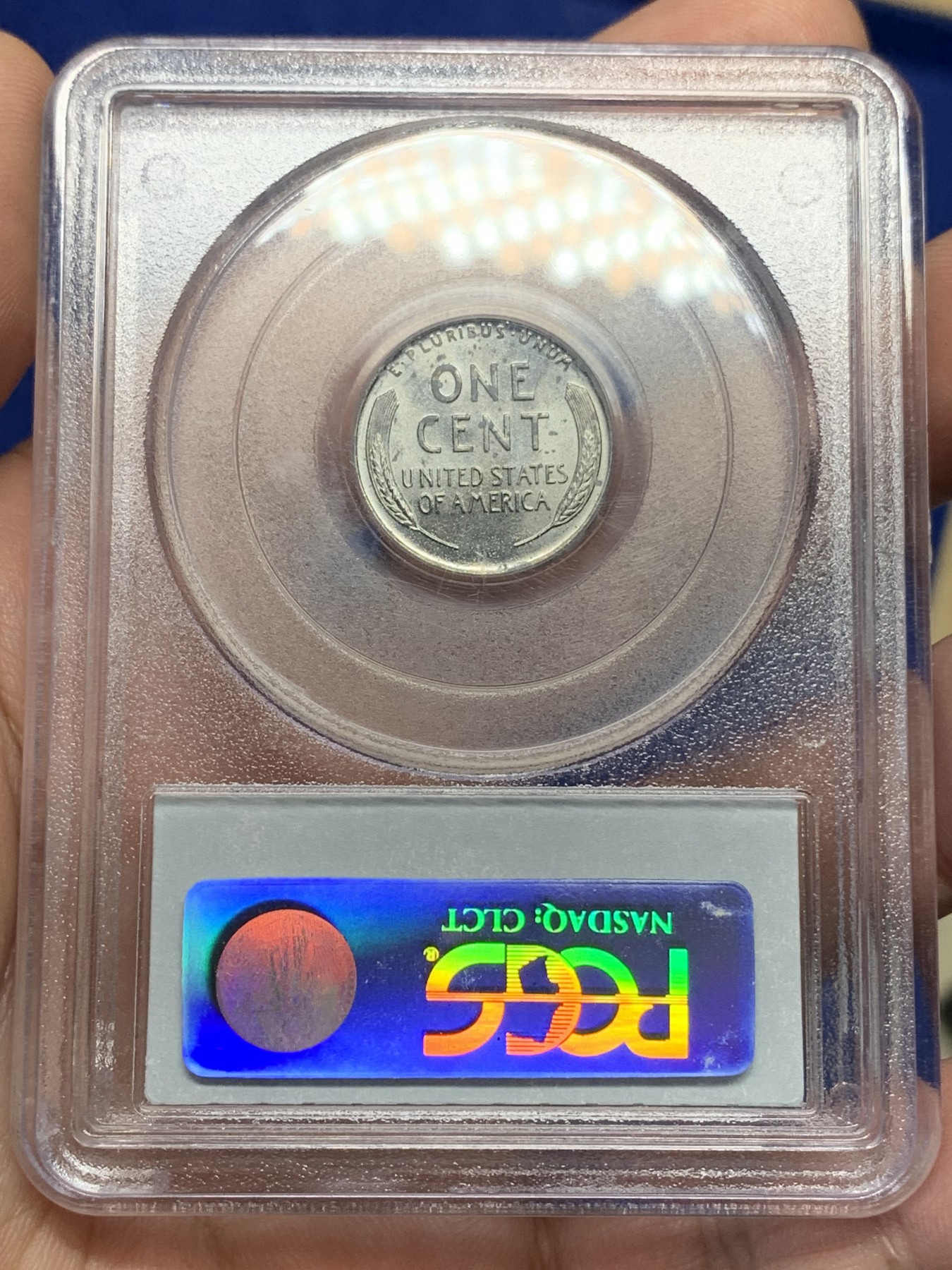 《竞宝斋》第194场-周日，周一 2场 (全场包邮) PCGS MS64 美国林肯铁币一美分  仅发行过一年  1943年d
