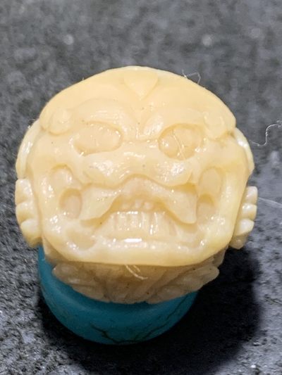 精美高玉化戈壁彩玉手工满工雕刻瑞兽珠一个！ - 精美高玉化戈壁彩玉手工满工雕刻瑞兽珠一个！