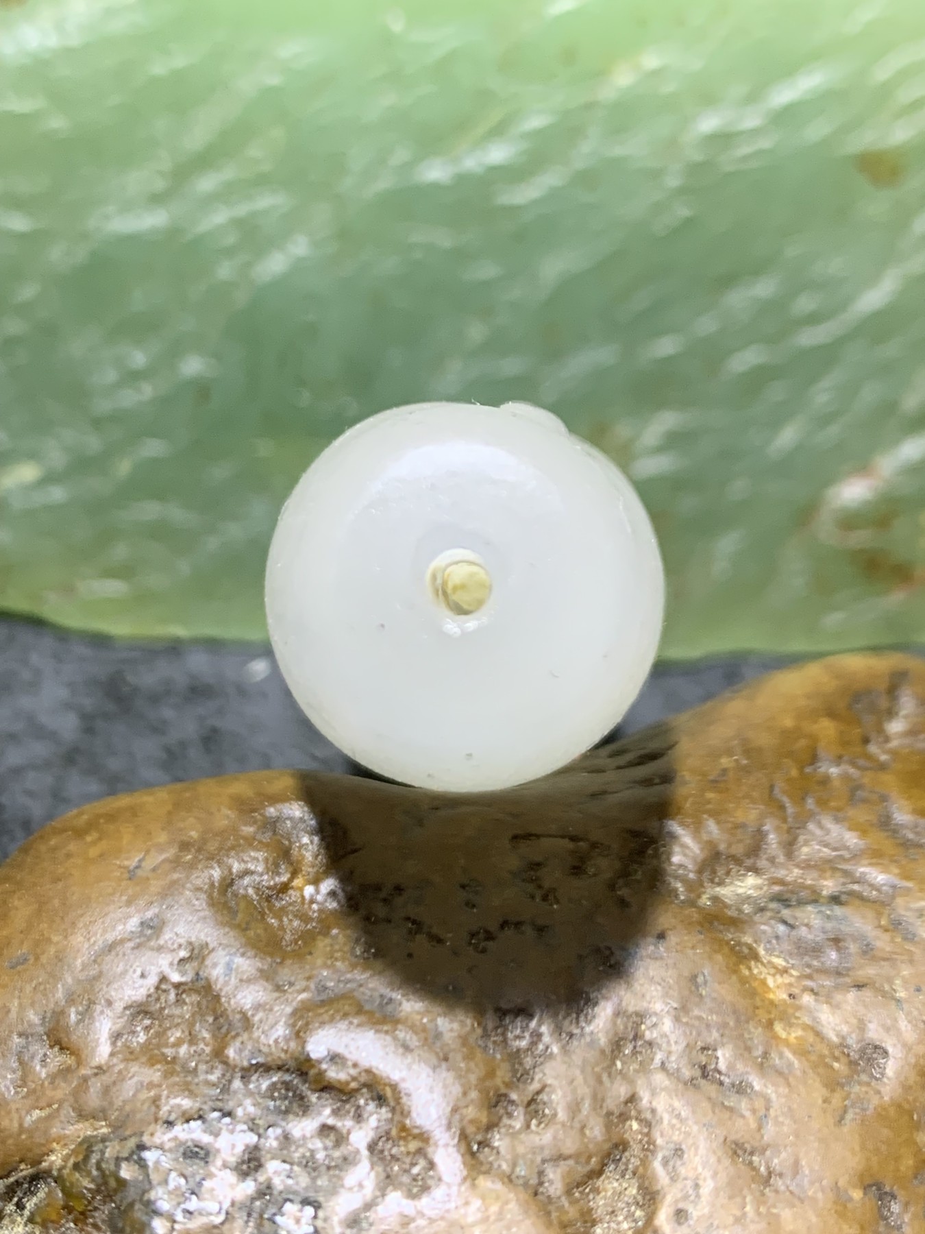 精美高玉化海洋玉髓手工雕刻平步青云大桶珠一个！寓意：平步青云，