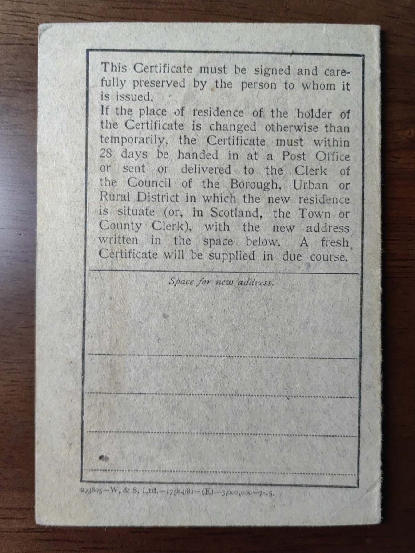 邮品精选第⑤场，含秒杀 1915年英国居住证一份（秒杀）