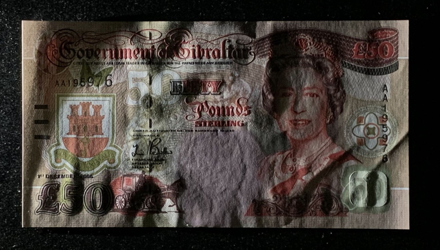 紫瑗钱币——第302期拍卖—纸币场 【AA冠】直布罗陀 2006年 伊丽莎白二世 50磅 UNC