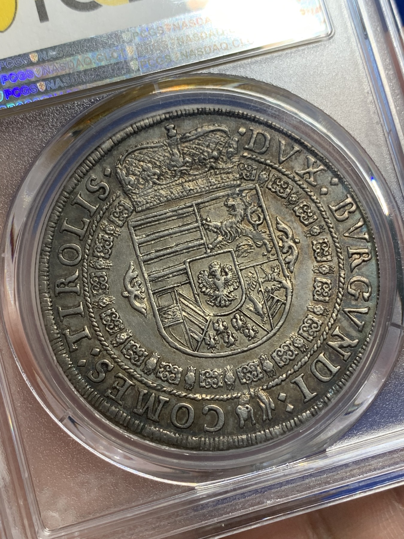 《竞宝斋》第195场-周日，周一 2场 (全场包邮) PCGS MS62 奥地利HALL厂 1632年 利奥波德五世大公 泰勒大银币 原味包浆 细节难得 历经400年 状态极好