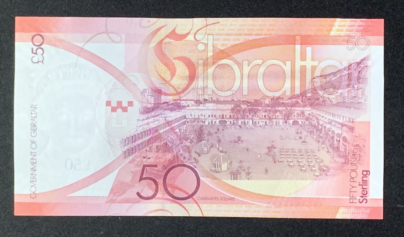 紫瑗钱币——第302期拍卖—纸币场 【首发 AA冠】直布罗陀 2019年 伊丽莎白二世 50磅 UNC
