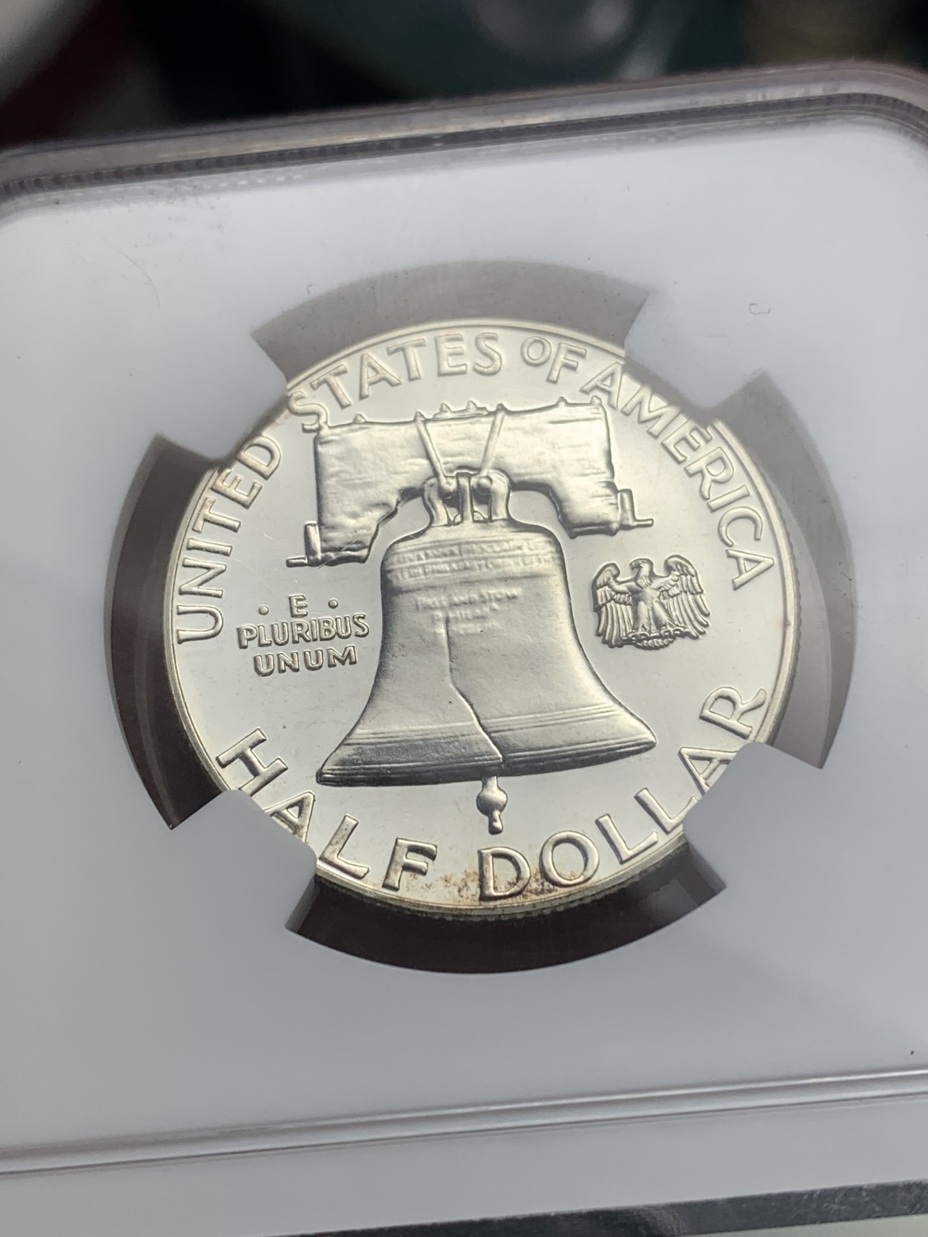 《竞宝斋》第195场-周日，周一 2场 (全场包邮) NGC-PF64 CAMEO 美国 1963年 精制富兰克林 50美分/半美元银币 少见