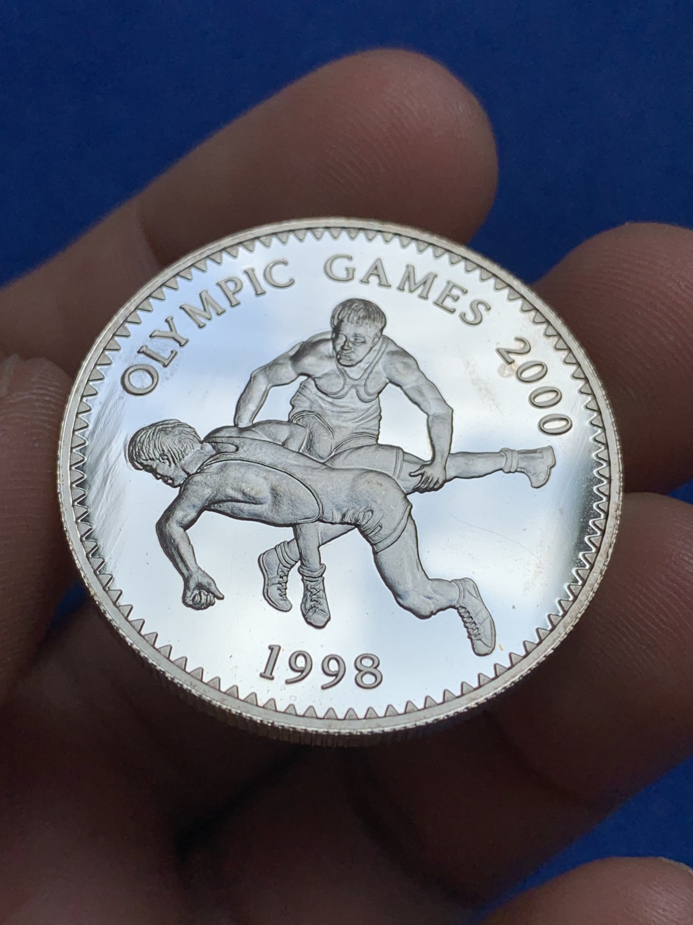 《竞宝斋》第195场-周日，周一 2场 (全场包邮) 蒙古1998年500图格里克精制银币