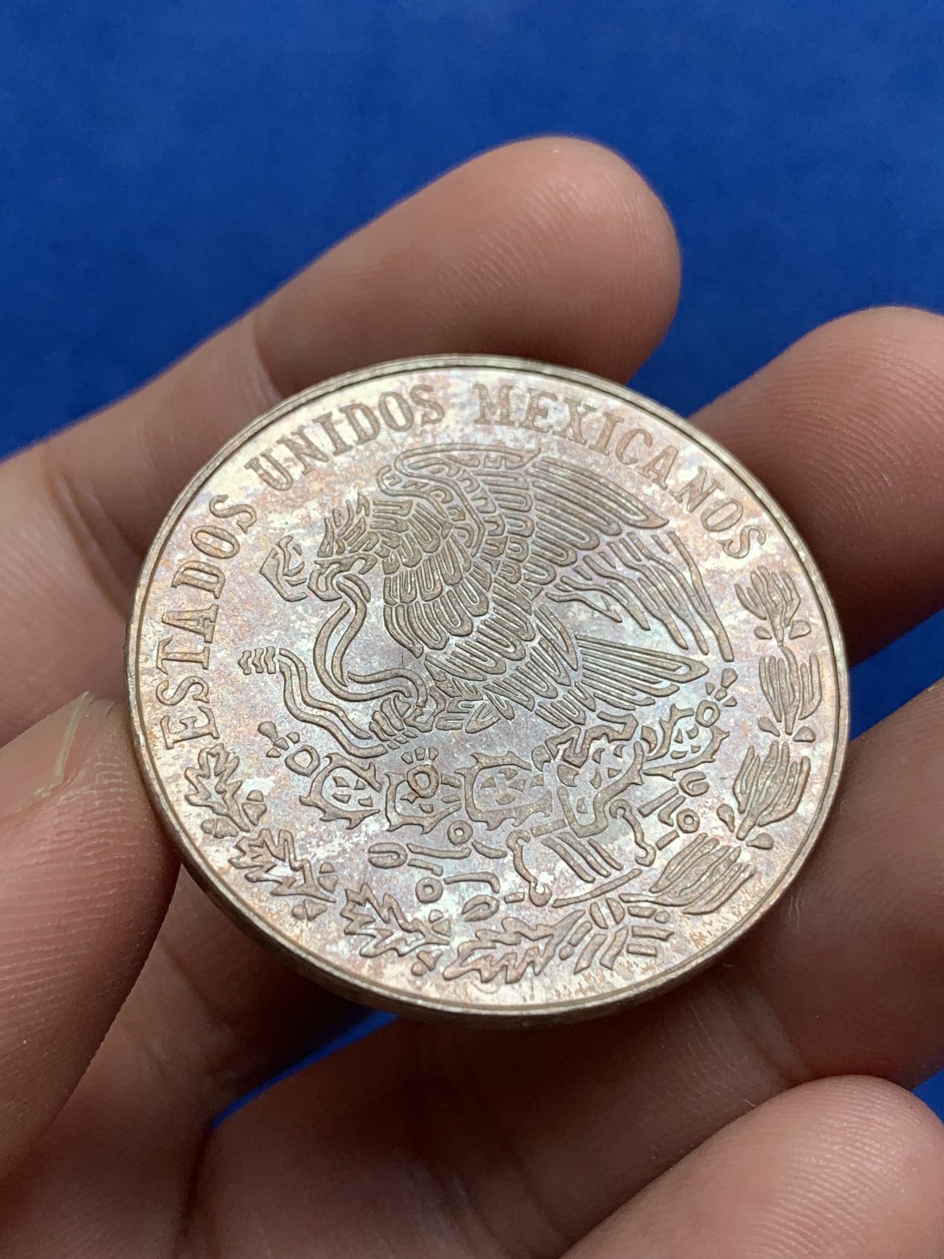 《竞宝斋》第195场-周日，周一 2场 (全场包邮) 墨西哥1972年25比索大银币  包浆不错  少见品种  可评级  好品相