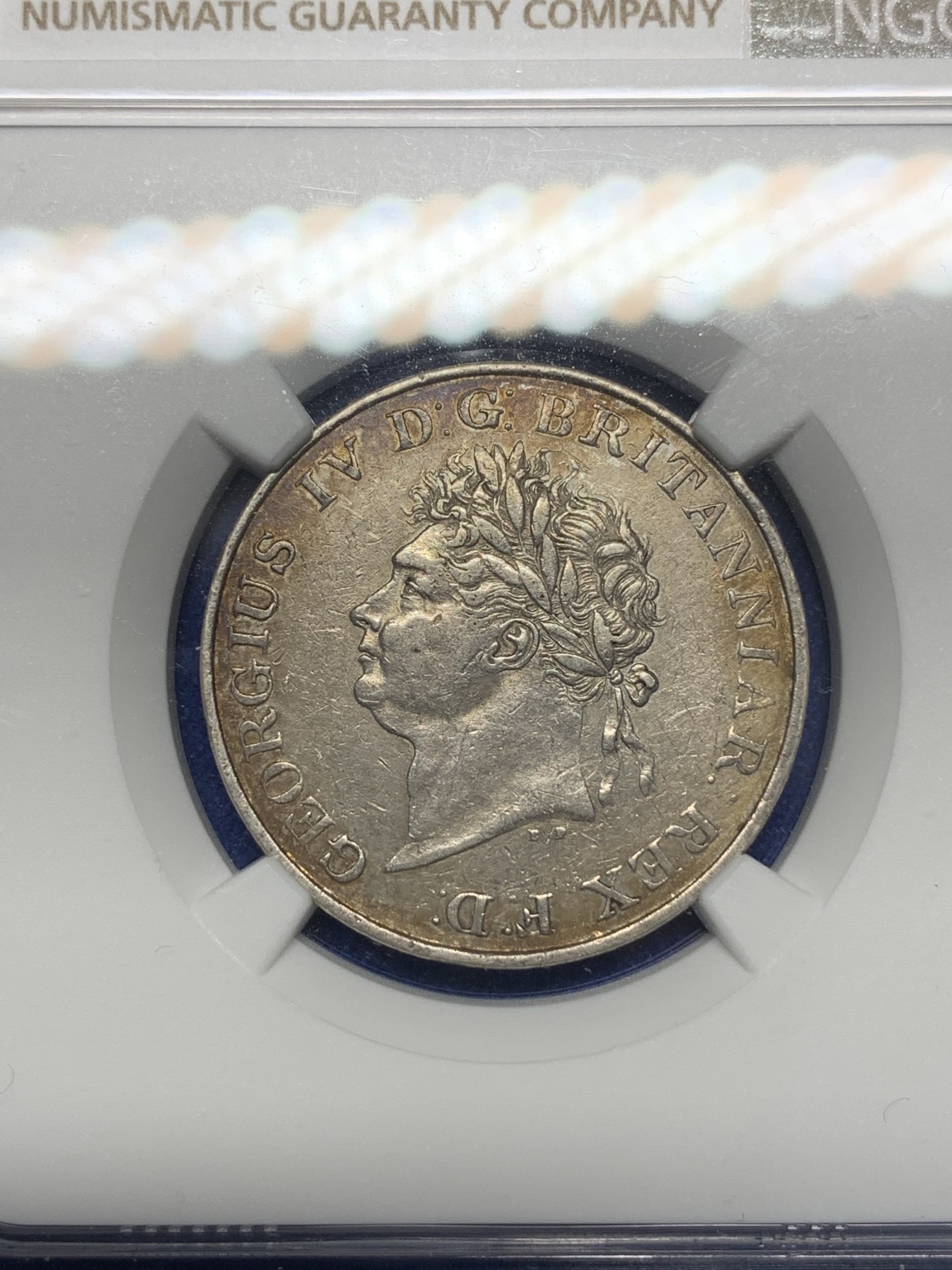 《竞宝斋》第195场-周日，周一 2场 (全场包邮) NGC  AU 英属锡兰1821年乔四1RD大象银币 稀少品种