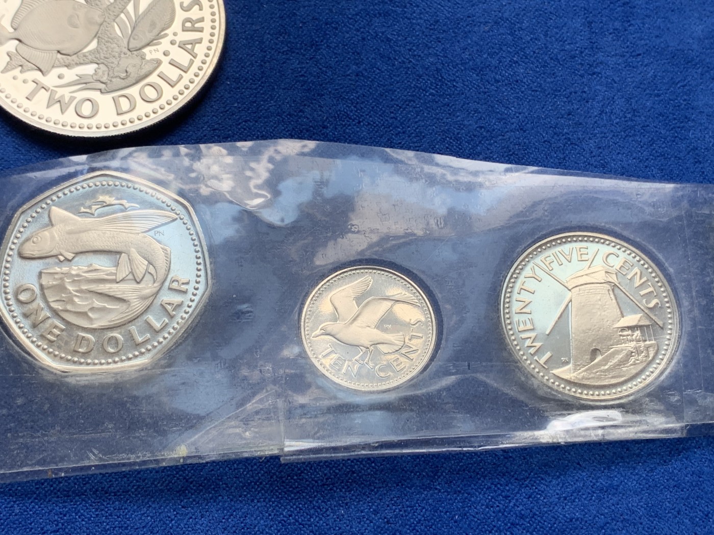 《竞宝斋》第195场-周日，周一 2场 (全场包邮) 巴巴多斯1974年精制套币6枚