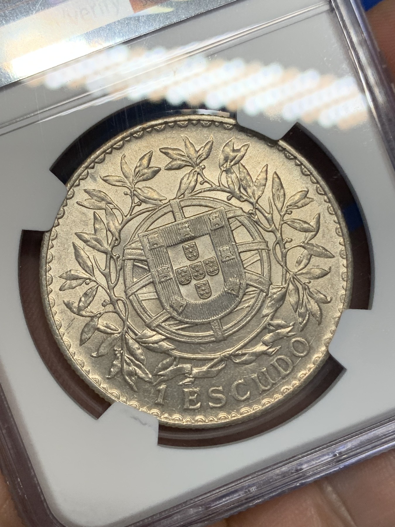 《竞宝斋》第195场-周日，周一 2场 (全场包邮) NGC-MS61 葡萄牙1916年女神头像1埃斯库多大银币