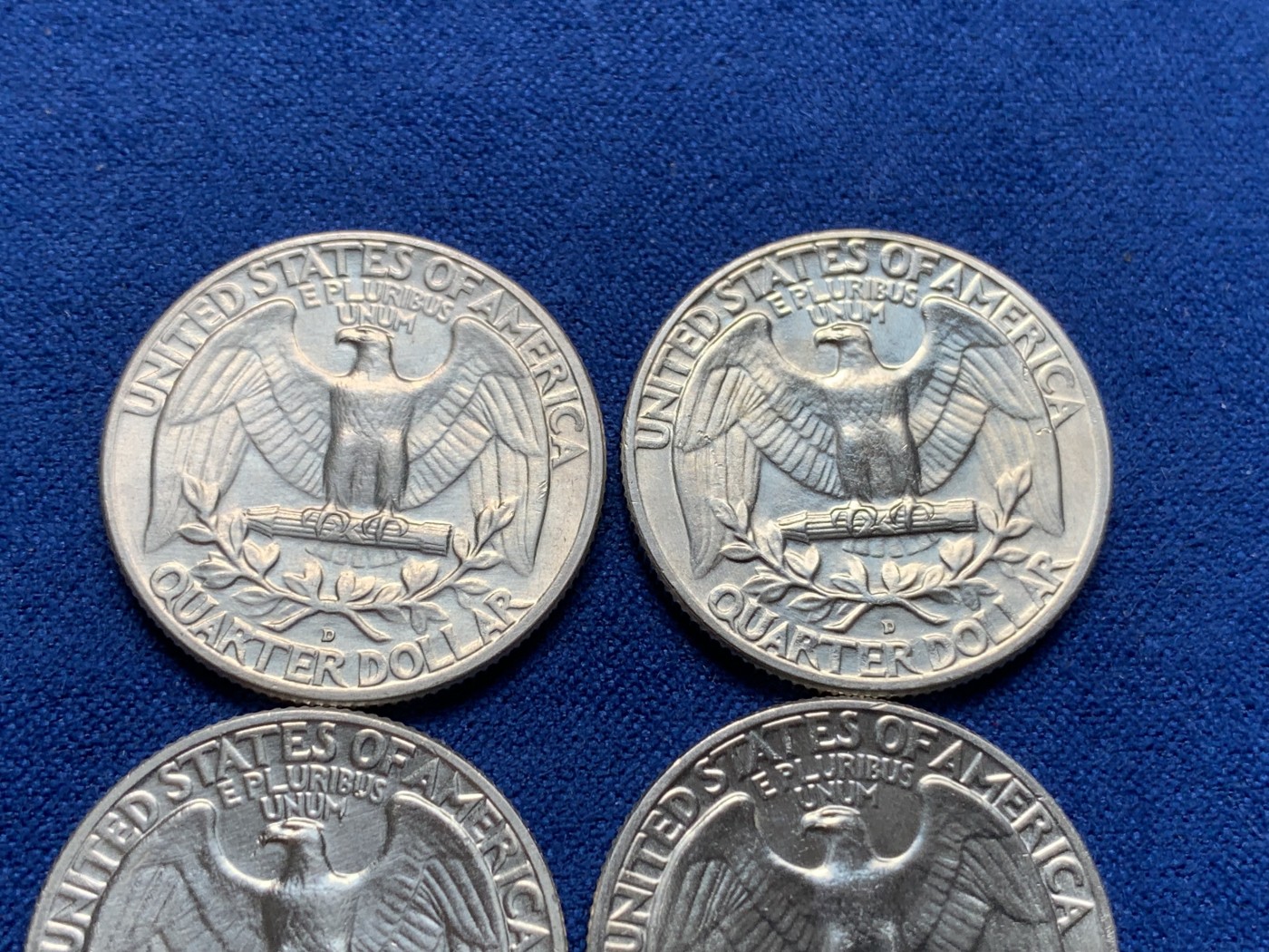 《竞宝斋》第195场-周日，周一 2场 (全场包邮) 4枚一组 美国1959年25美分银币 900高银