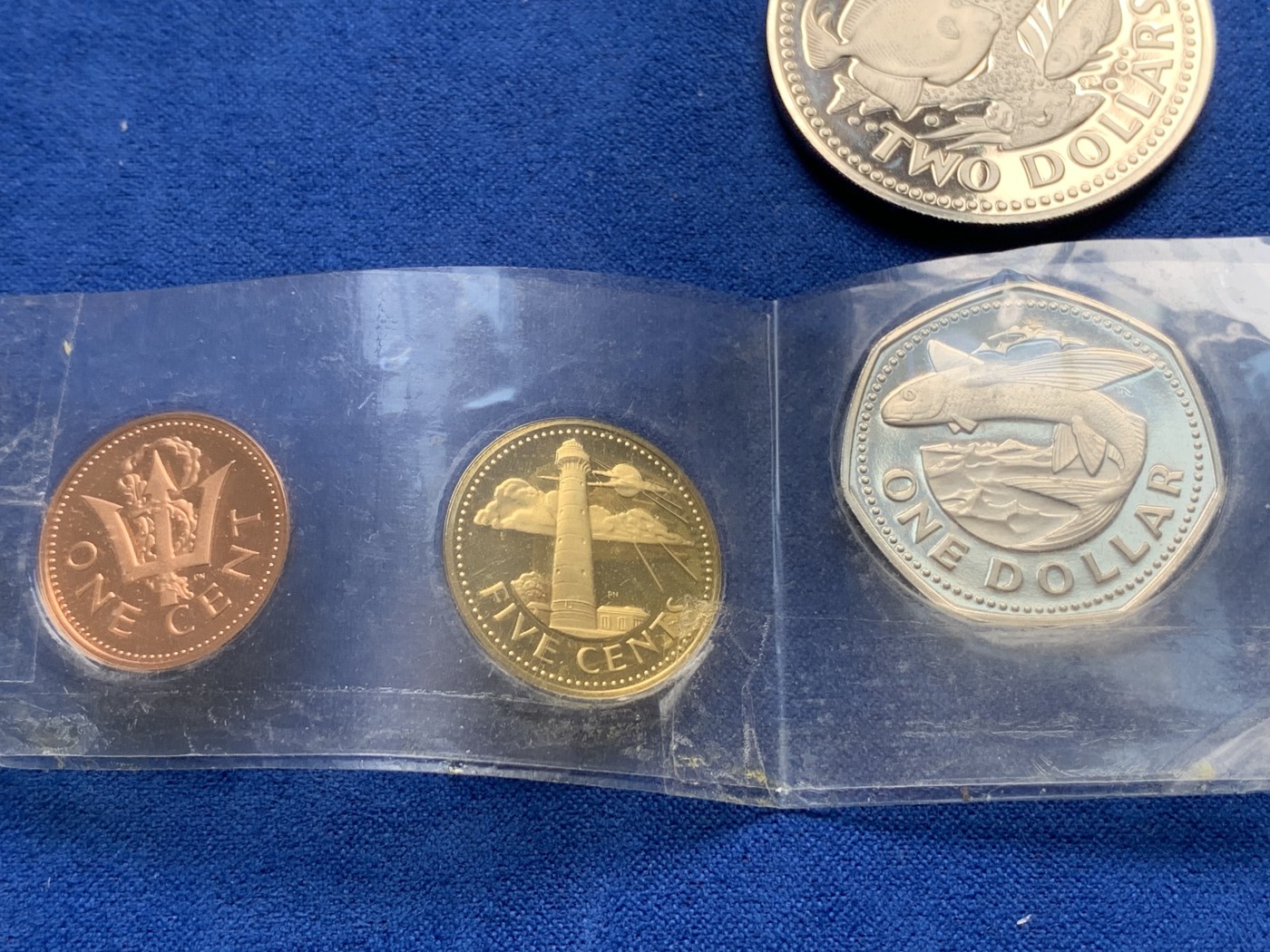 《竞宝斋》第195场-周日，周一 2场 (全场包邮) 巴巴多斯1974年精制套币6枚