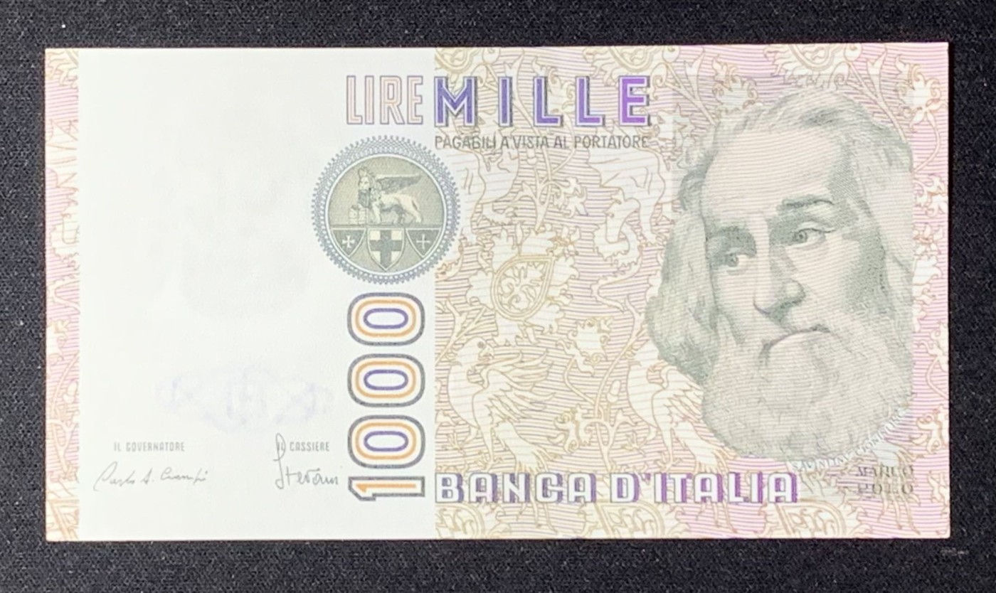 紫瑗钱币——第302期拍卖—纸币场 意大利 1982年 达·芬奇 1000里拉 UNC-