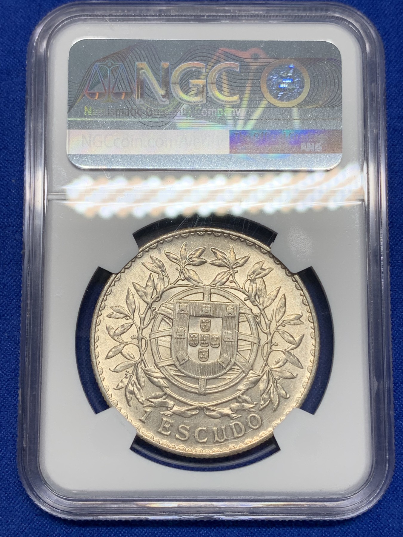 《竞宝斋》第195场-周日，周一 2场 (全场包邮) NGC-MS61 葡萄牙1916年女神头像1埃斯库多大银币