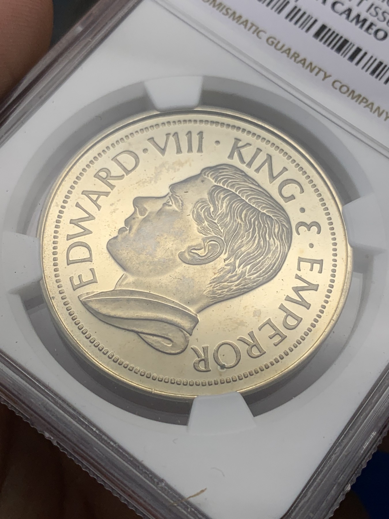 《竞宝斋》第195场-周日，周一 2场 (全场包邮) NGC PF65UC 香港1936年爱德华八世纪念克朗 臆造币，见于珍惜币目录