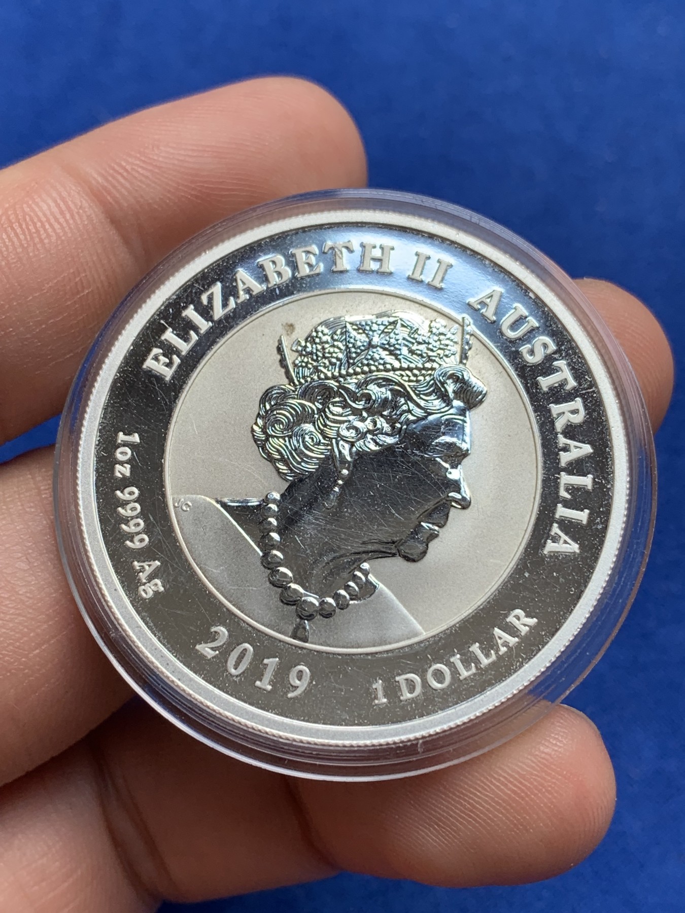 《竞宝斋》第195场-周日，周一 2场 (全场包邮) 2019 澳大利亚双龙银币 1盎司 999银