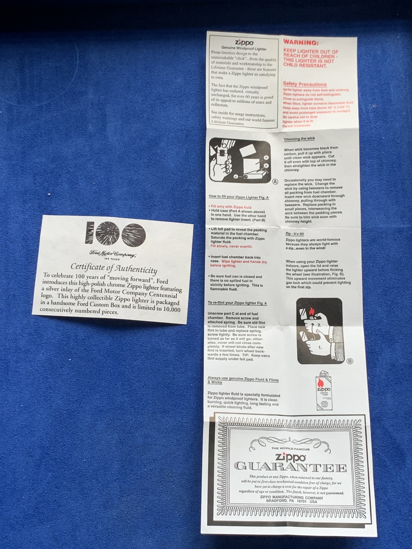 《竞宝斋》第195场-周日，周一 2场 (全场包邮) 福特 Zippo百年纪念 盒证齐全