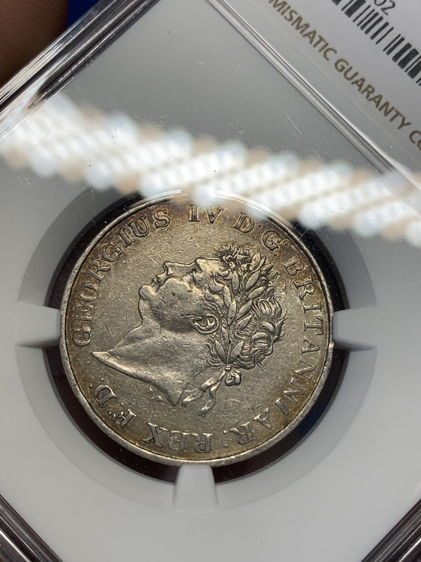 《竞宝斋》第195场-周日，周一 2场 (全场包邮) NGC  AU 英属锡兰1821年乔四1RD大象银币 稀少品种