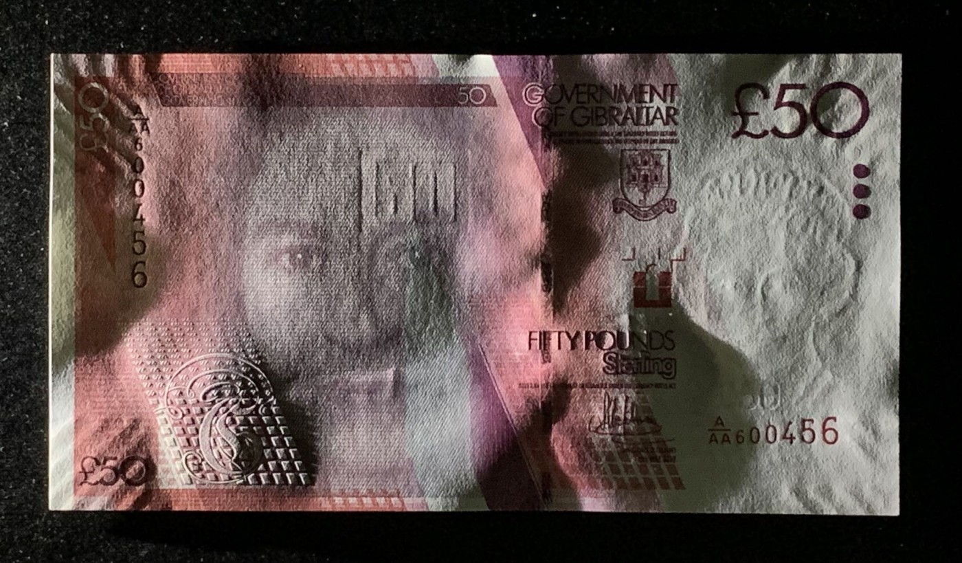 紫瑗钱币——第302期拍卖—纸币场 【首发 AA冠】直布罗陀 2019年 伊丽莎白二世 50磅 UNC