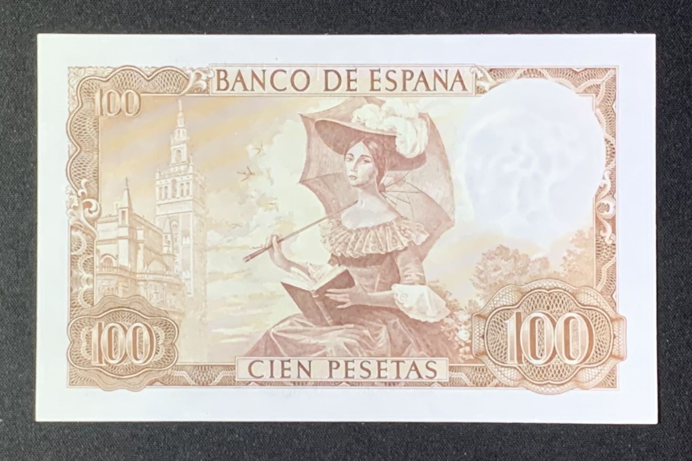 紫瑗钱币——第302期拍卖—纸币场 西班牙 1965年 古斯塔沃·阿道夫·贝克凯尔 100比塞塔 UNC