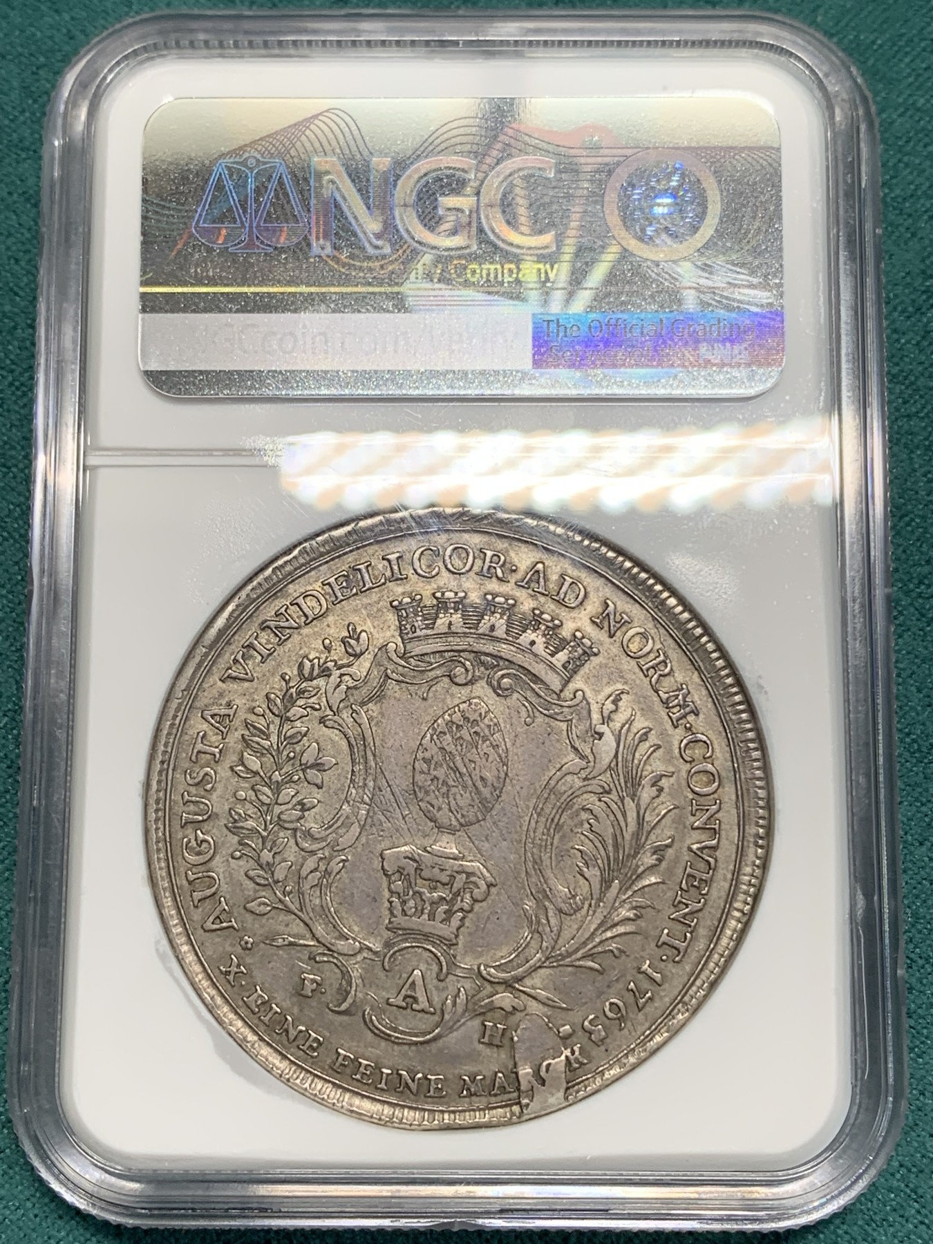 《竞宝斋》第195场-周日，周一 2场 (全场包邮) NGC XF40 德国 1765年奥格斯堡 原味泰勒 稀少