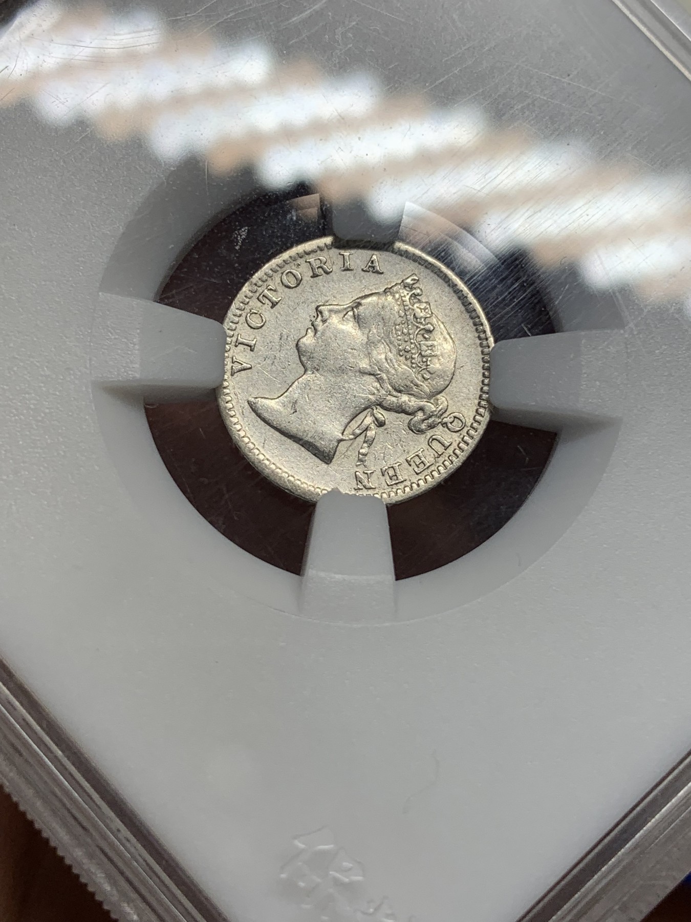 《竞宝斋》第195场-周日，周一 2场 (全场包邮) 保粹 MS62 香港1898五仙银币