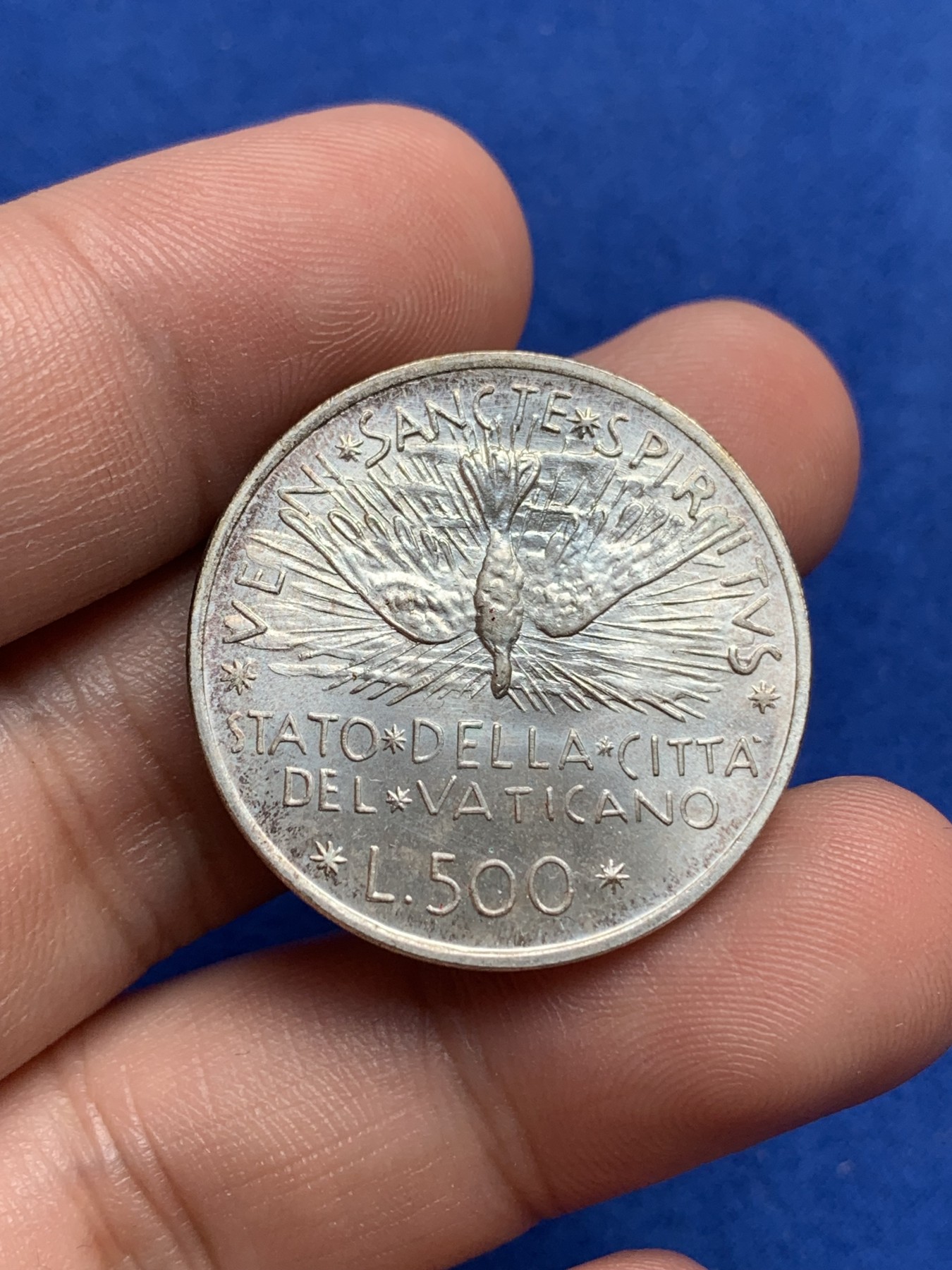 《竞宝斋》第195场-周日，周一 2场 (全场包邮) 梵蒂冈1978年缺位500里拉银币