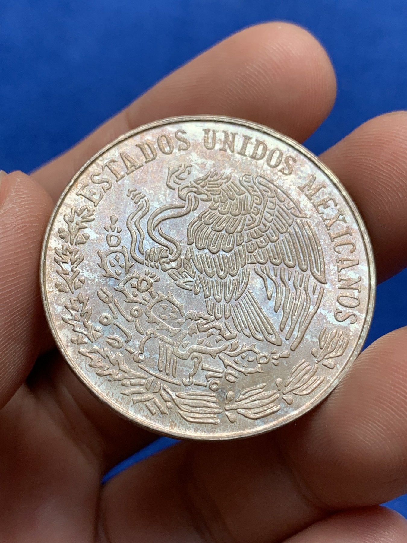 《竞宝斋》第195场-周日，周一 2场 (全场包邮) 墨西哥1972年25比索大银币  包浆不错  少见品种  可评级  好品相