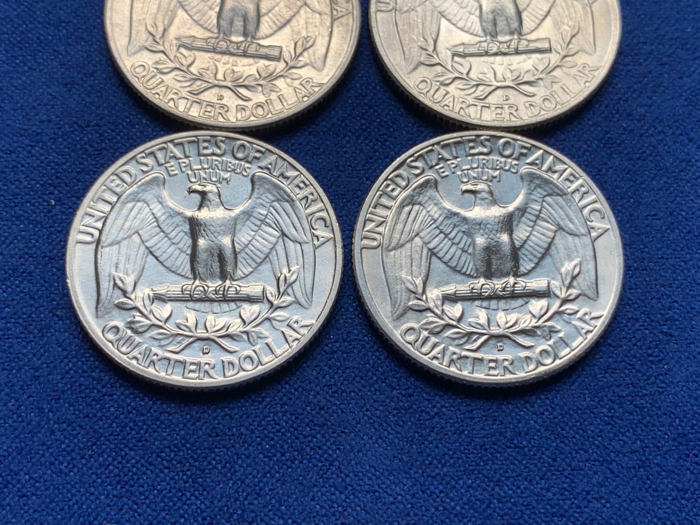 《竞宝斋》第195场-周日，周一 2场 (全场包邮) 4枚一组 美国1959年25美分银币 900高银