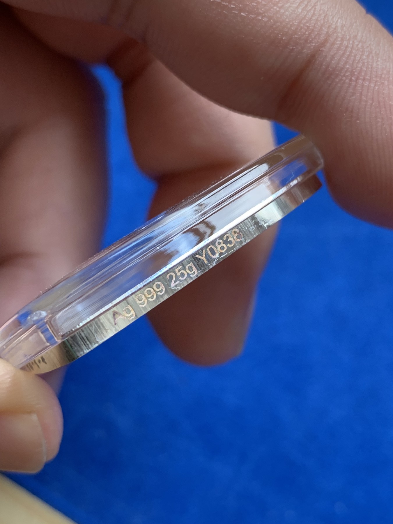 《竞宝斋》第195场-周日，周一 2场 (全场包邮) 中国 2019 天使丘比特 爱情熊猫 心型银章 999银25克 带编号 N可评级