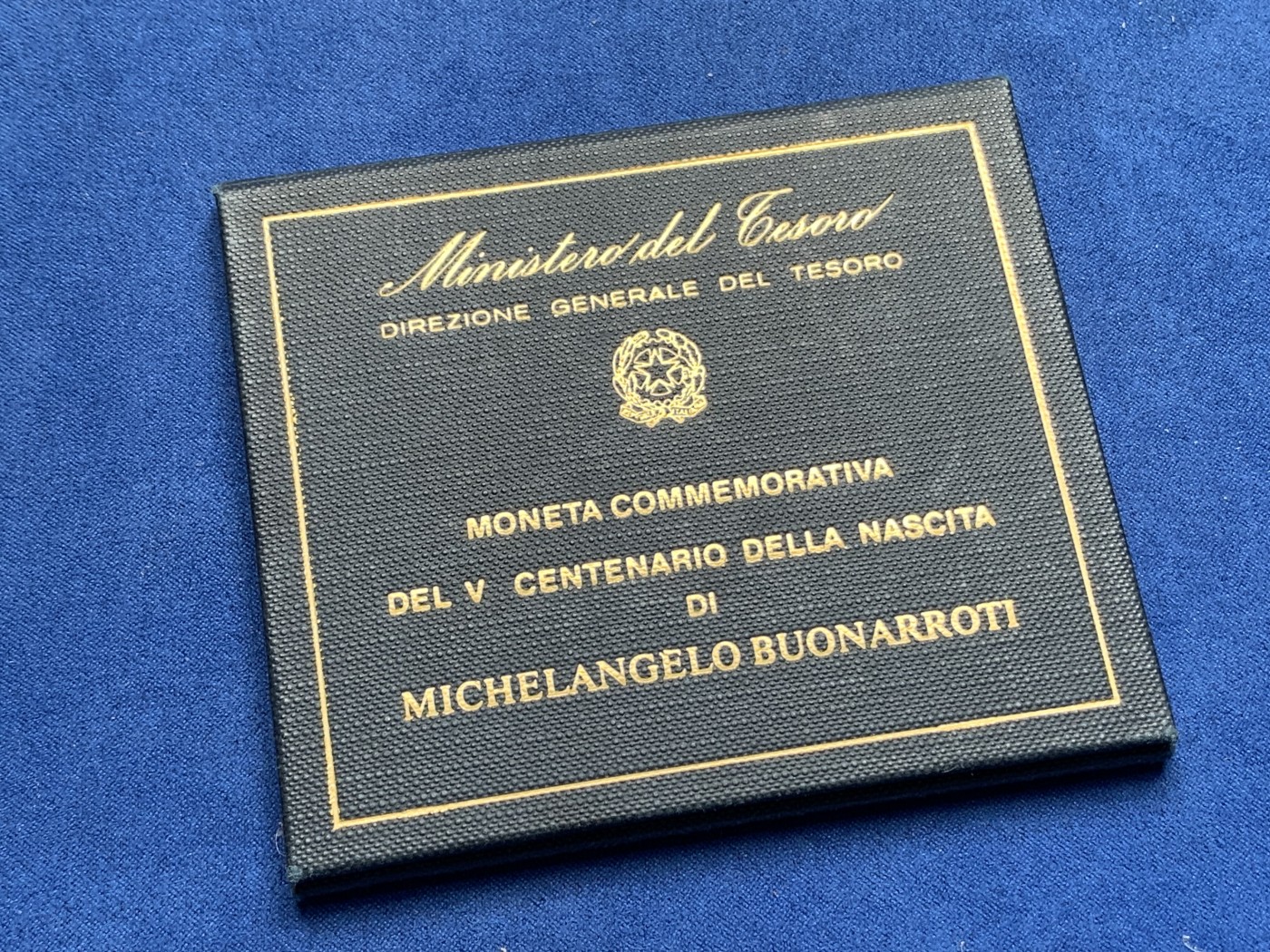 《竞宝斋》第195场-周日，周一 2场 (全场包邮) 卡装 意大利 1975年 米开朗基罗纪念 500里拉银币